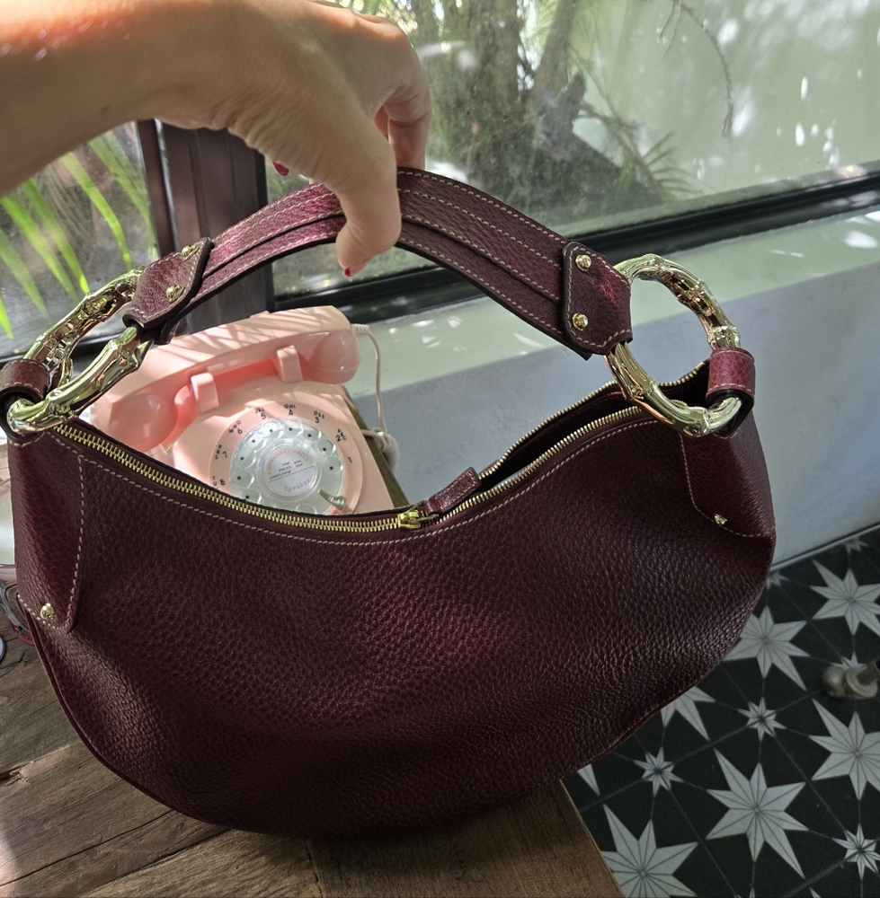 Gucci Burgundy Leather top handle